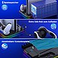 TOOMOKE PS5 Ständer mit 3 stufig Lüfter und RGB Licht Controller-Ladestation