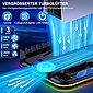 TOOMOKE PS5 Ständer mit 3 stufig Lüfter und RGB Licht Controller-Ladestation