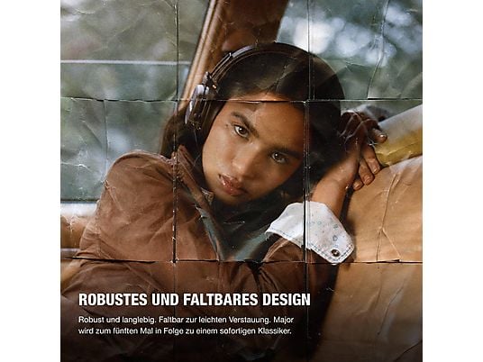 MARSHALL Major V, On-ear Kopfhörer Bluetooth Brown