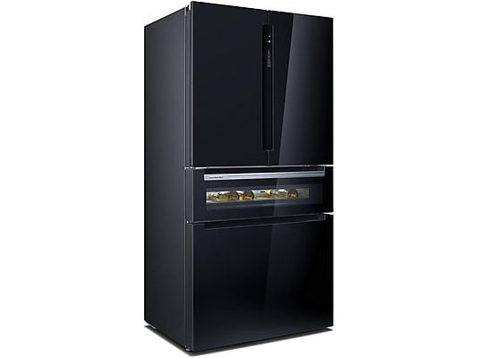 SIEMENS KF 96 RSBEA iQ700 Kühl-Gefrierkombination (E, 1830 mm hoch, Schwarz)